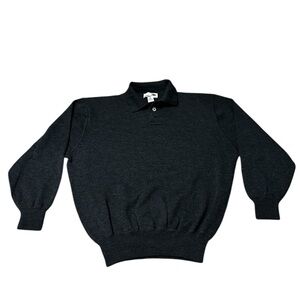 I Levrieri Merino Wool Sweater Made in Italy Charcoal Gray XXL